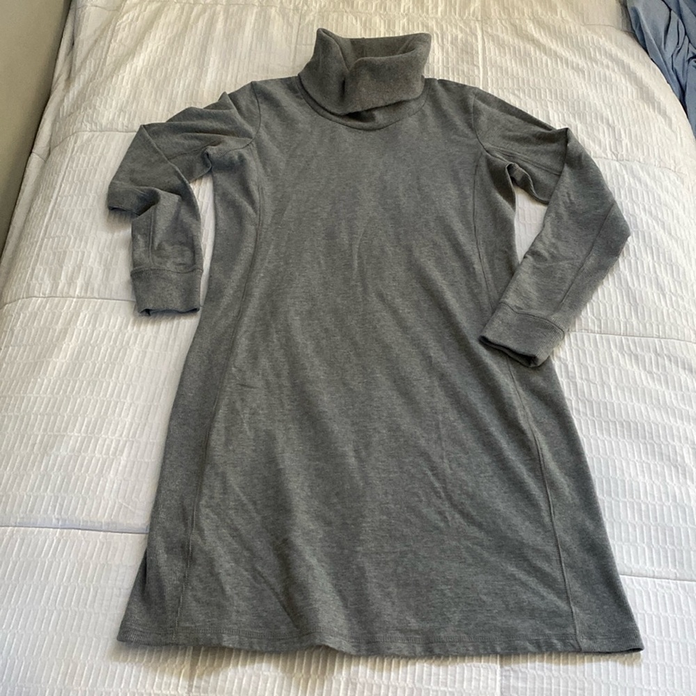 J Jill gray loose turtleneck sweat dress small petite